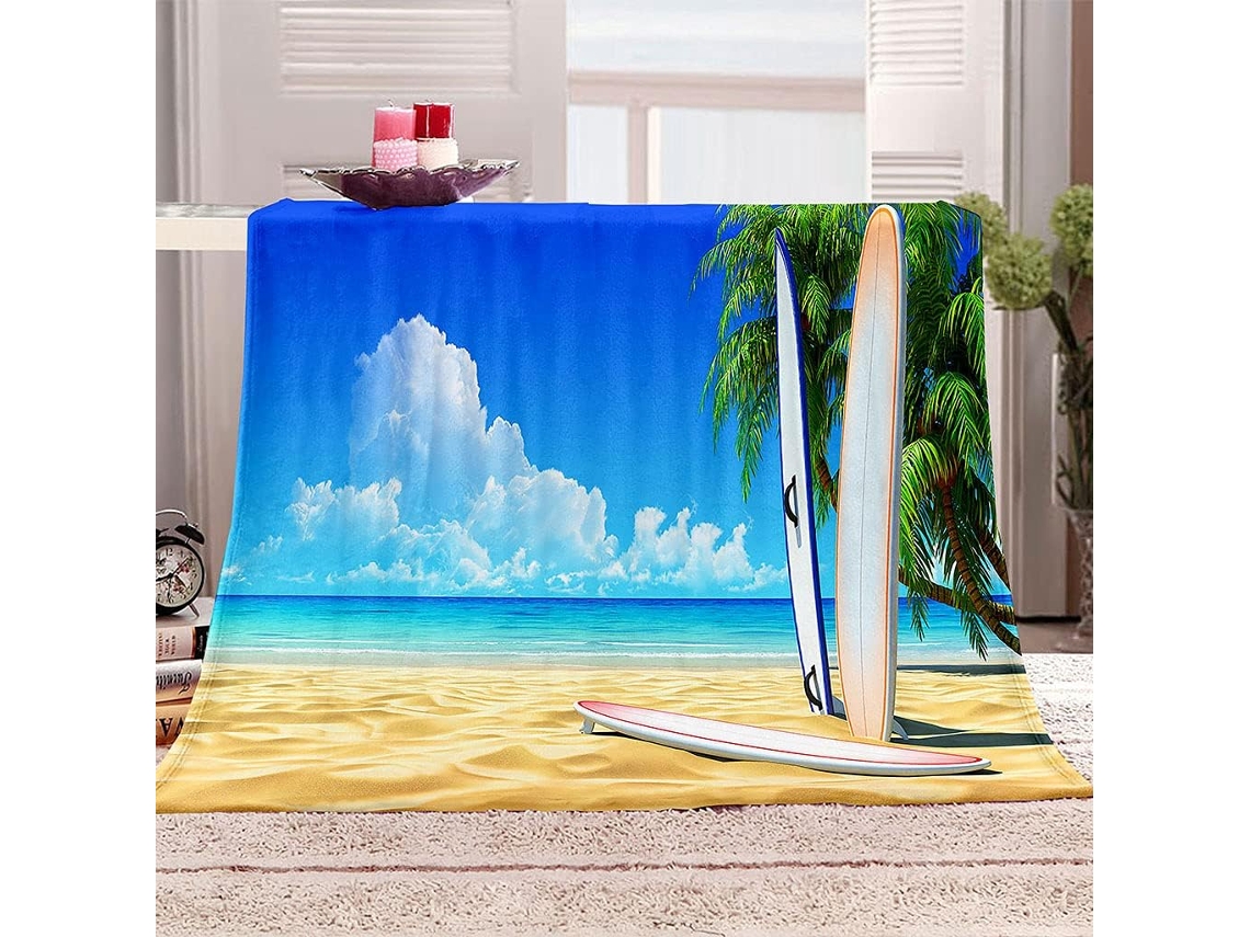 Manta com Estampa 3d de Prancha em Microfibra 180x220cm
