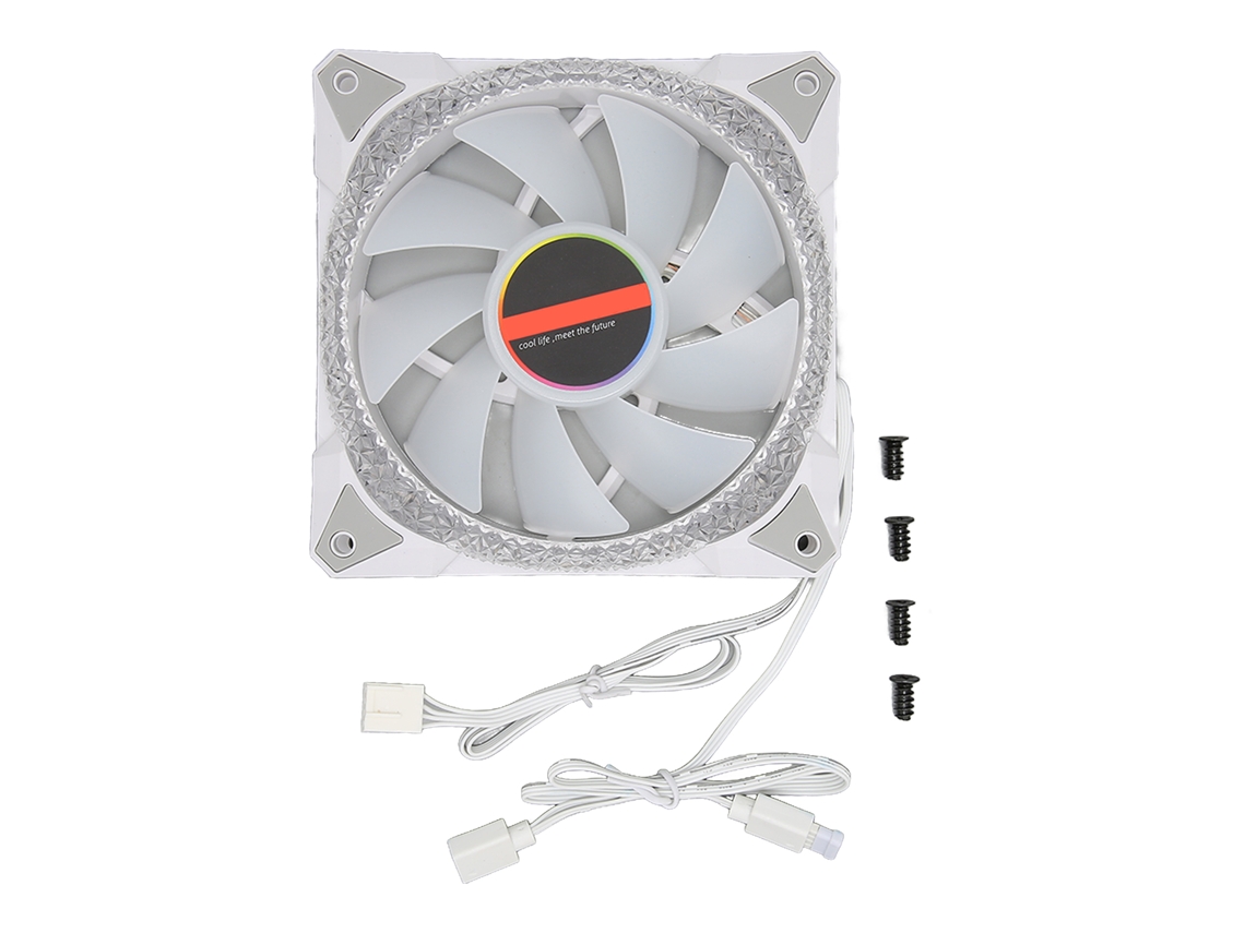 Ventilador De Gabinete Rgb De 12cm, 9 Lâminas, 4 Pinos/3 Pinos, Silencioso, Para Resfriamento De Computador, Para Escritório E Lar