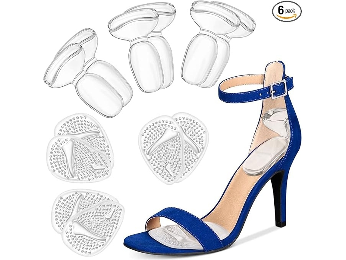 Protetor De Calcanhar Em Silicone, 3 Pares Elysve