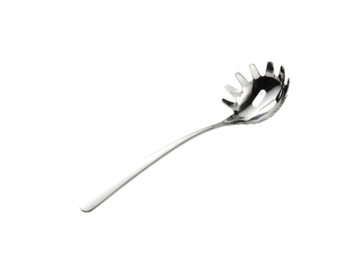 Concha De Espaguete De Aço Inoxidável, Espátula Para Massas Com Empunhadura Confortável E Contornada E Manuseio Seguro, Design Moldado Em Uma Única Pe