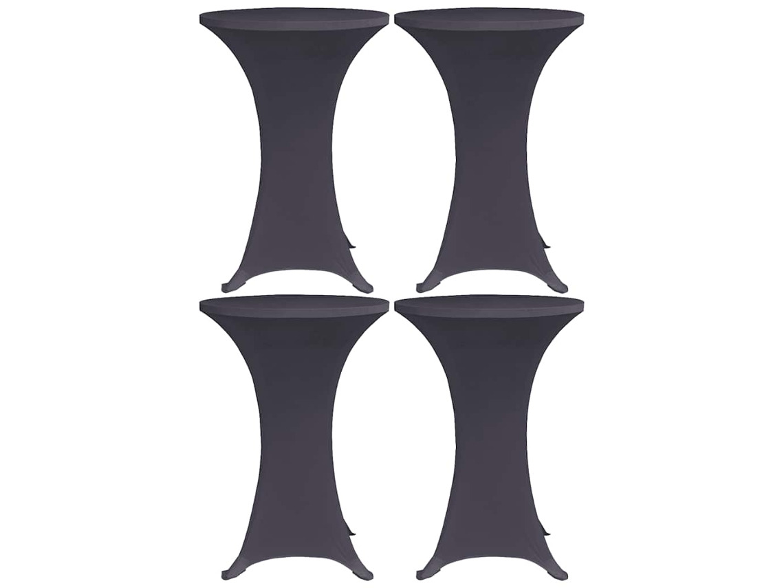 Vidaxl Capa Extensível Para Mesa 4 Pcs 80 Cm Antracite