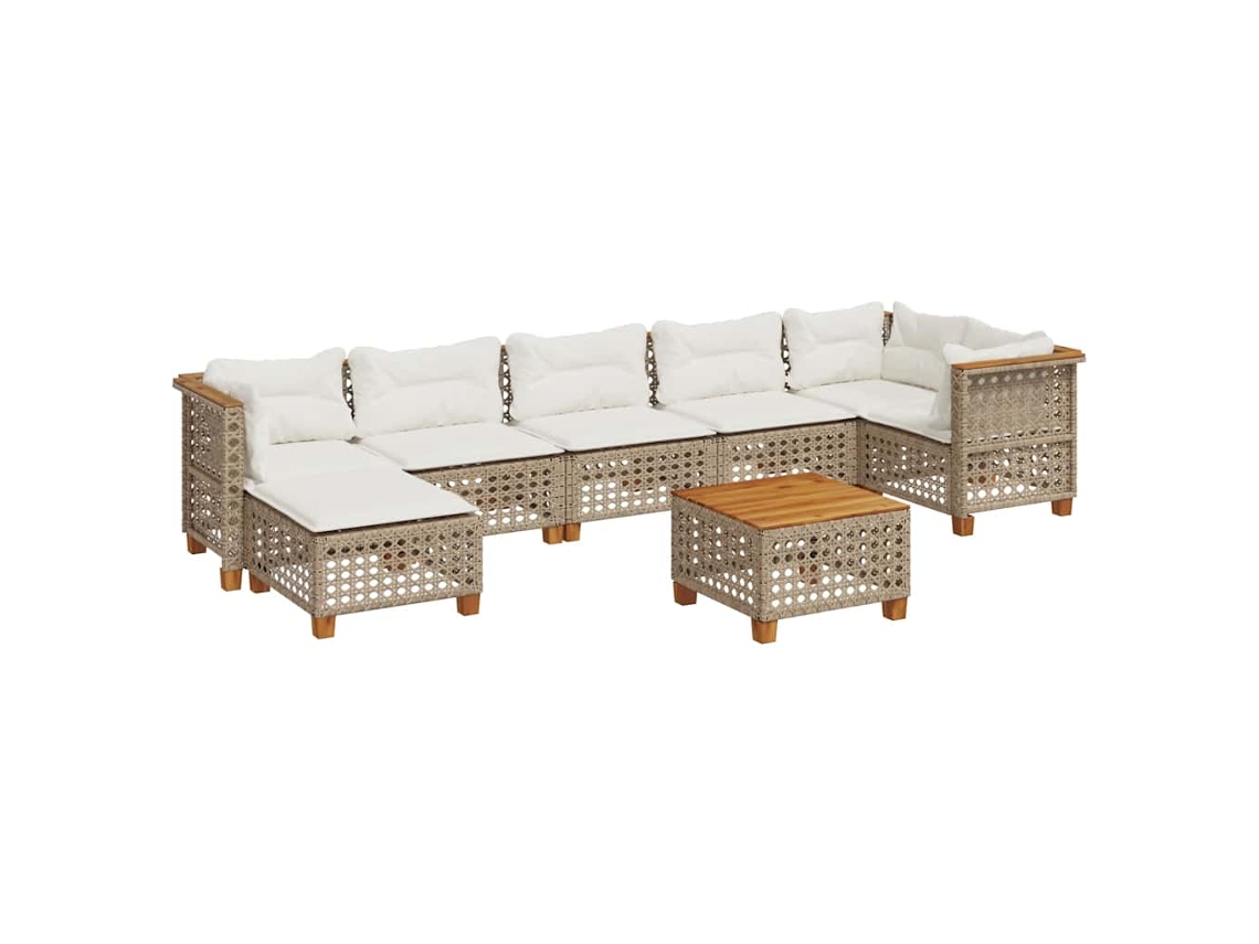 Garden Sofa Set, Garden Sofa Sets Vidaxl Bege Rattan / Vime (n/a)