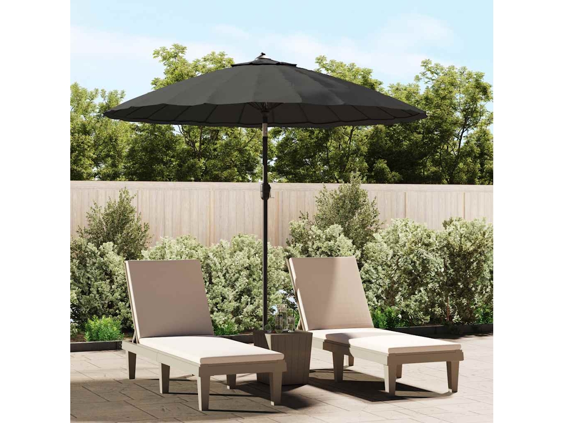 Vidaxl Guarda-sol De Exterior C/ Mastro Alumínio 250 Cm Antracite
