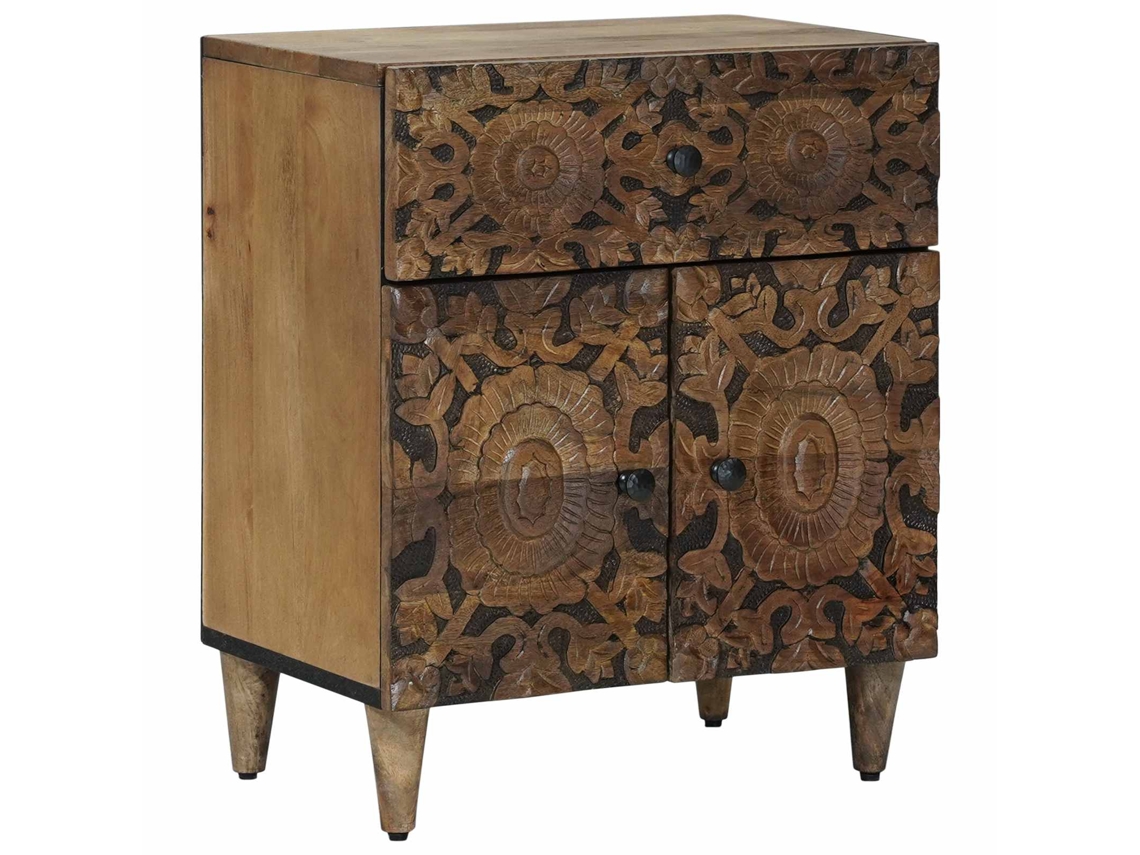 Vidaxl Gabinete De Cama Castanho 50 X 33 X 60 Cm