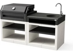 Churrasqueira TUOZI Conjunto de + Modulo com Pia e Torneira Kitaway (168x63x101cm)