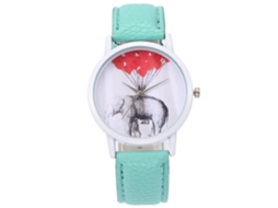 Reloj De Pulsera Unisex De Cuero Pu Casual Moda Zhoulianfa (menta)