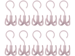 Conjunto De 10 Ganchos Giratórios Para Roupas E Acessórios, Cabides De Plástico Resistentes Para Cintos, Lenços, Bolsas