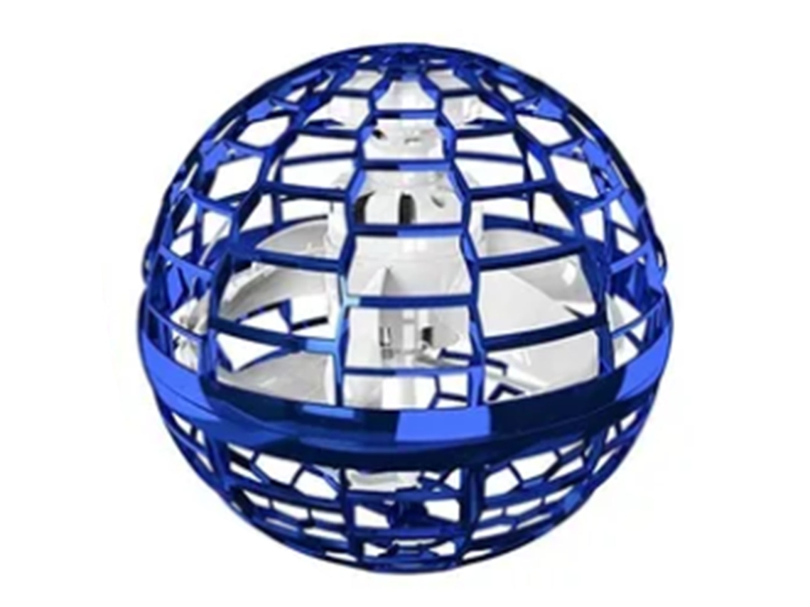 Rebe-brinquedo Bola Voadora Com Luz Colorida Carga Usb Sensor Inteligente Plástico Giratório Globo Azul