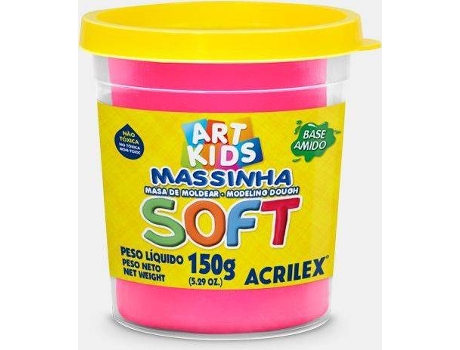 Plasticina ACRILEX Soft Rosa 150 g (Idade Mínima: 3 anos)