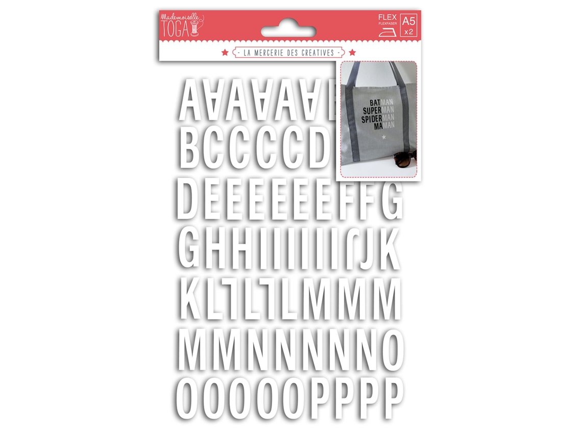 126 Letras a Ferro de Passar Branco Enjoy Toga