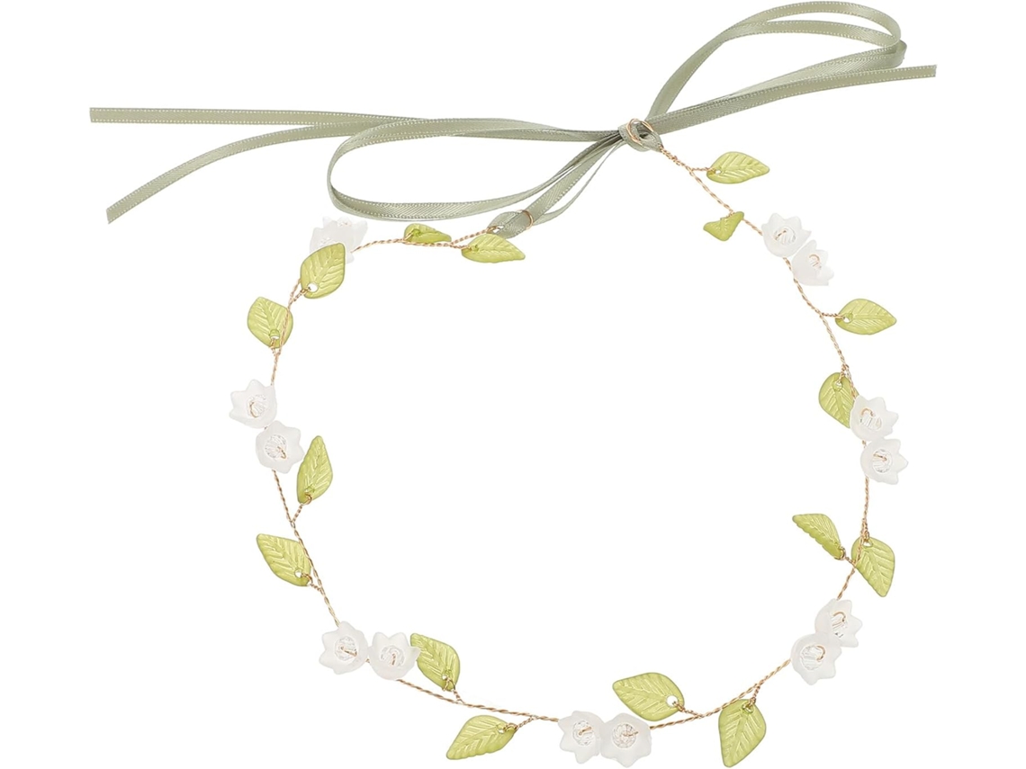 Tiara floral, acessórios de cabelo para casamento, acessórios de cabelo naturais para mulheres e damas de honra.