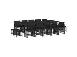 Garden Dining Set, Garden Dining Sets Vidaxl Preto Rattan / Vime (n/a)