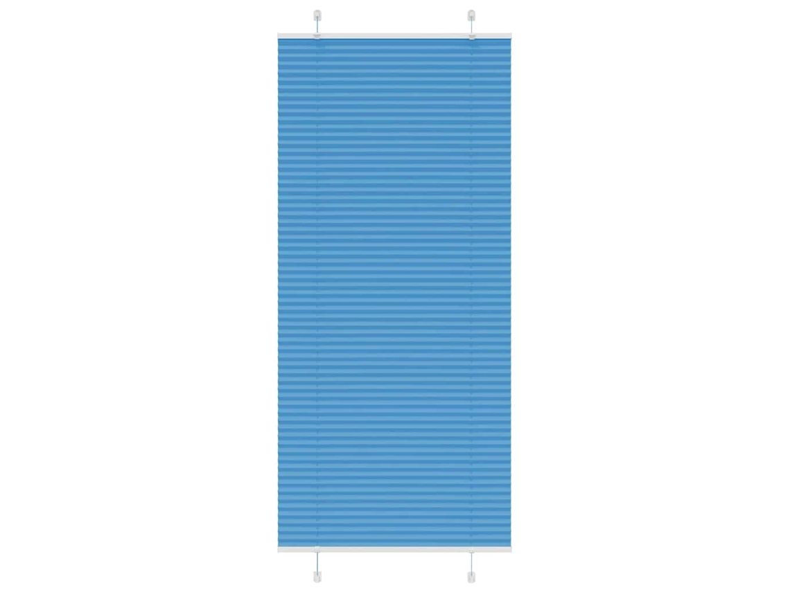 Vidaxl Azul Plissada Cega 100x200 Cm Largura Tecido 99,4 Cm Poliéster