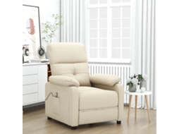 Vidaxl Poltrona De Massagens Tecido Cor Creme