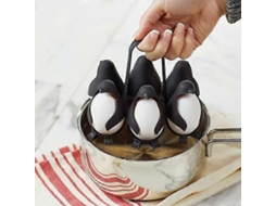 Porta, Ovos 3 Em 1 Para Cozinhar, Armazenar E Servir, Formato De Pinguim B