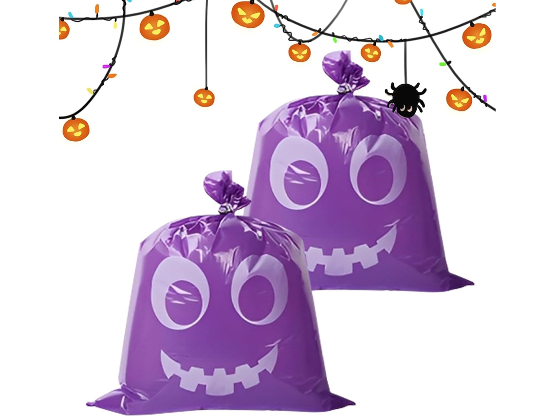 Sacos De Folhas Halloween: Recipientes Reutilizáveis Para Lixo.