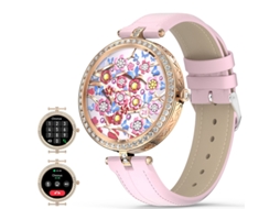 Relógio Inteligente Feminino Bluetooth Chamada Ios/Android Rosa VEANXIN