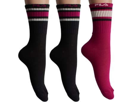 Pacote Com 3 Meias Longas De Algodão F3610 Para Homens E Mulheres Fila Underwear