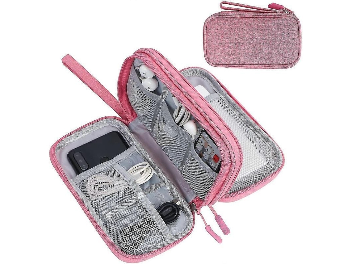 Fasst organizador de cables y accesorios electrónicos, mochila portátil con cremallera suave y asa ligera | S/MARCA
