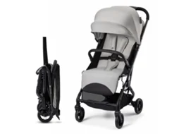 Carrinho de Passeio Kinderkraft INDY 3 leve 7,3 kg com reclinação total desde o nascimento e dobragem com uma mão Cinzento