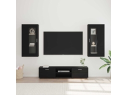 Vidaxl Conjunto De Móvel De Tv Florin 3 Unid. Preto