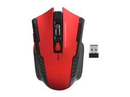 Aetheria mouse Sem Fio 2.4g Óptico com 3 Níveis de Dpi Ajustável e Receptor Usb Vermelho