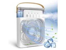 Mini Ar Condicionado Ventoinha KLACK Portátil Refrigerador de Ar 4 em 1 Ventoinha Umidificador Aromaterapia e Luz Led de Cores Azul
