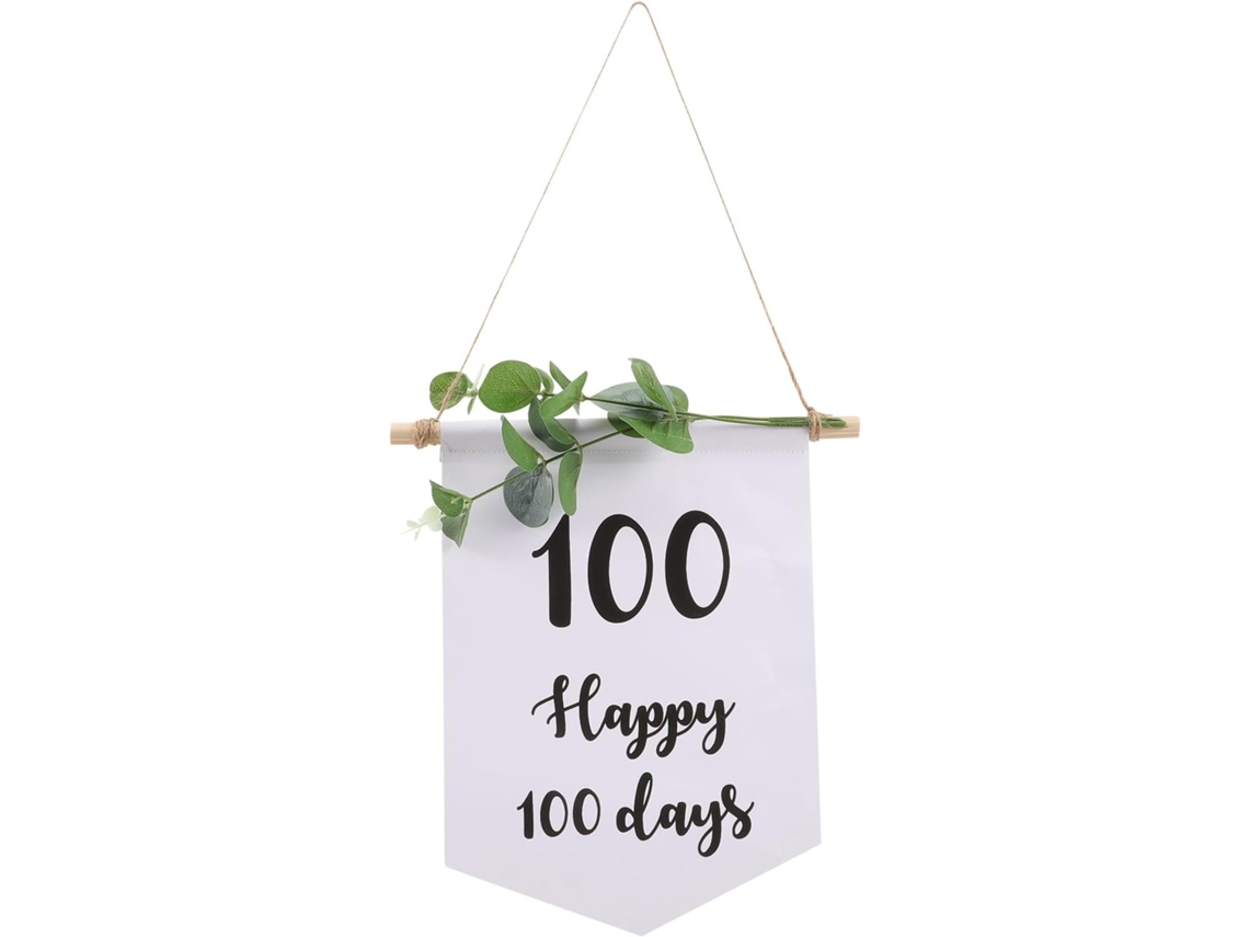 Faixa Comemorativa de 100 Dias em Tecido Oxford para Meninos e Meninas, Guirlanda de Aniversário de 100 Dias como CHABERLU