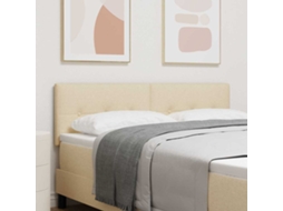 Vidaxl Cabeceira Ajustável Em Altura Com Cabeceira Creme 144 Cm Tecido