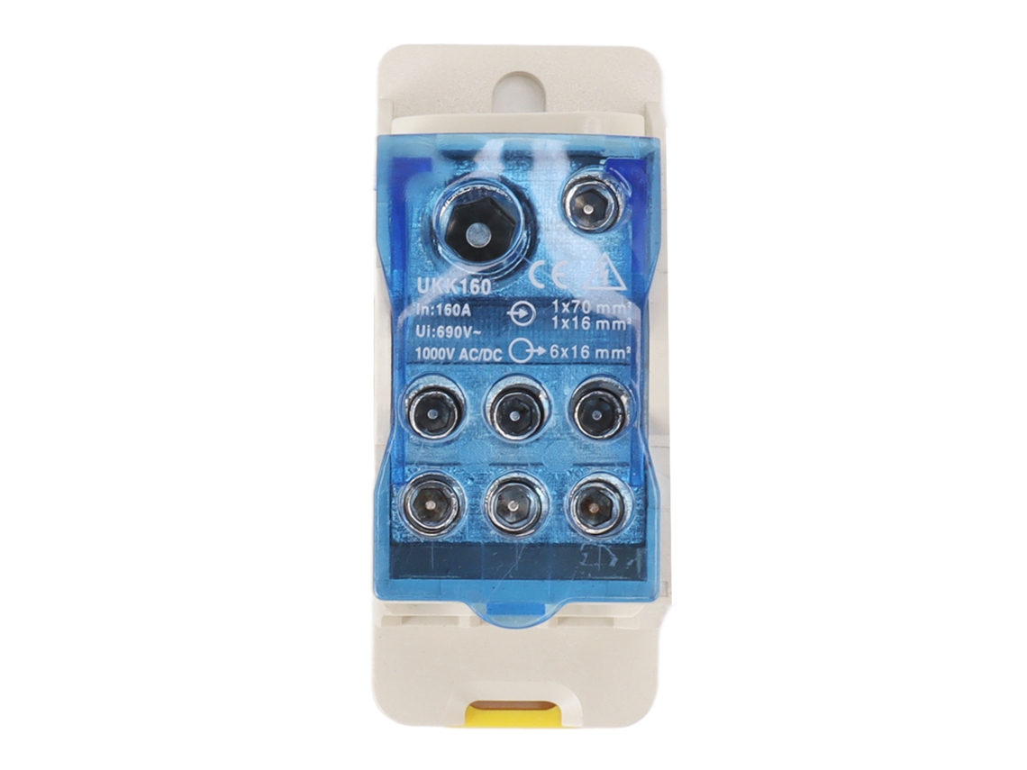 Caixa De Distribuição Din Rail Com Bloco Terminal Conector Elétrico Ac Dc1000v 160a