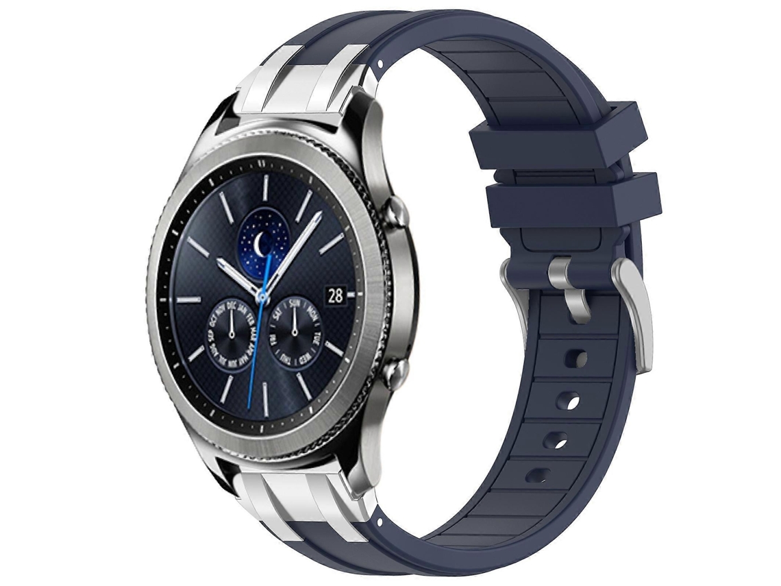 Pulseira De Silicone Royal De 22 Mm Com Fecho De Liberação Rápida Prateado