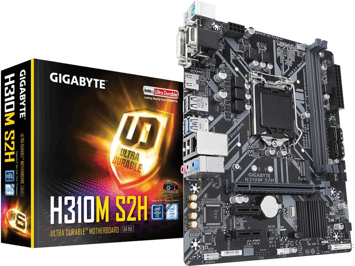 Motherboard GIGABYTE H310M S2H (Socket LGA 1151 - Intel H310 - Micro ATX)