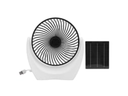 Ventilador Solar Portátil 7w com Painel de Silício Monocristalino Usb para Acampamento | S/MARCA