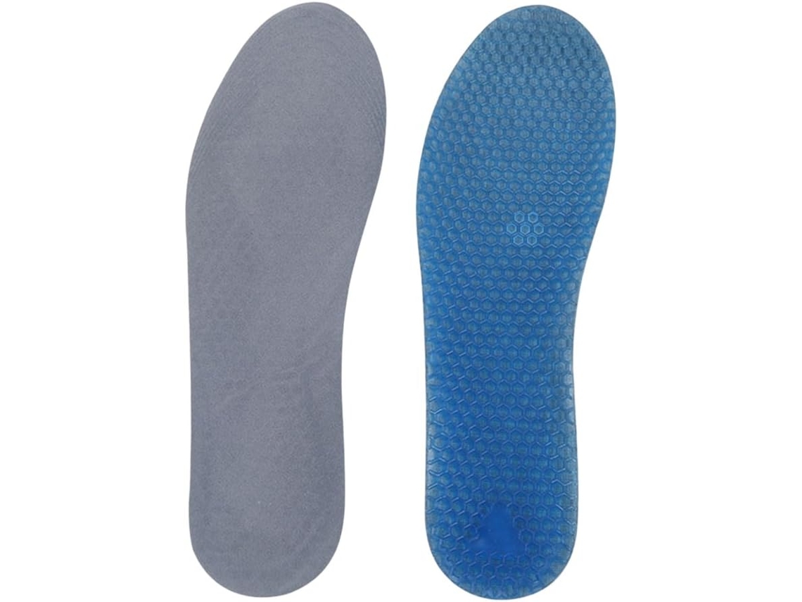 Palmilhas De Gel Galpada Para Tênis Esportivos, Amortecimento Antiderrapante, Tamanho G, Azul Claro, Para Treino E