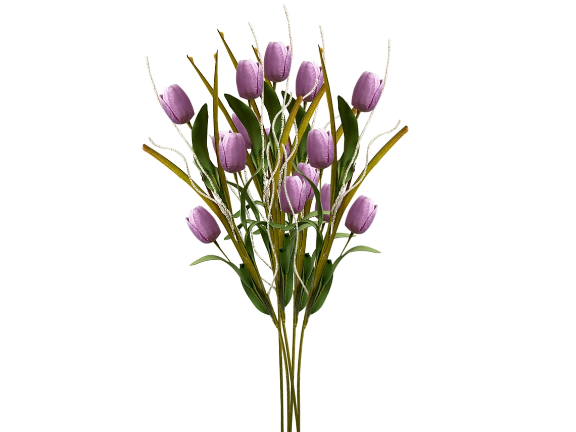 Laxiscreed Planta Artificial Tulipa Roxa Com Rebento Único Para Decoração Natural