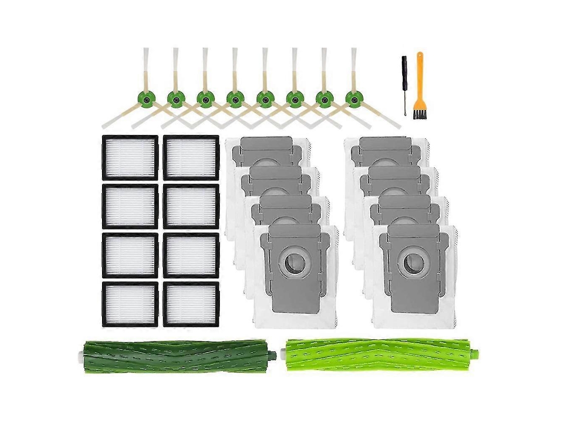 Kit De Acessórios Com 28 Peças Para Aspirador De Pó Robô J7 J7+ I7 I7+ I3 I3+ I4 I4+ I6 I6+ I8 I8+ E5 E6 E7