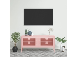 Vidaxl Móvel de Tv Aço 105x35x50 Cm Rosa
