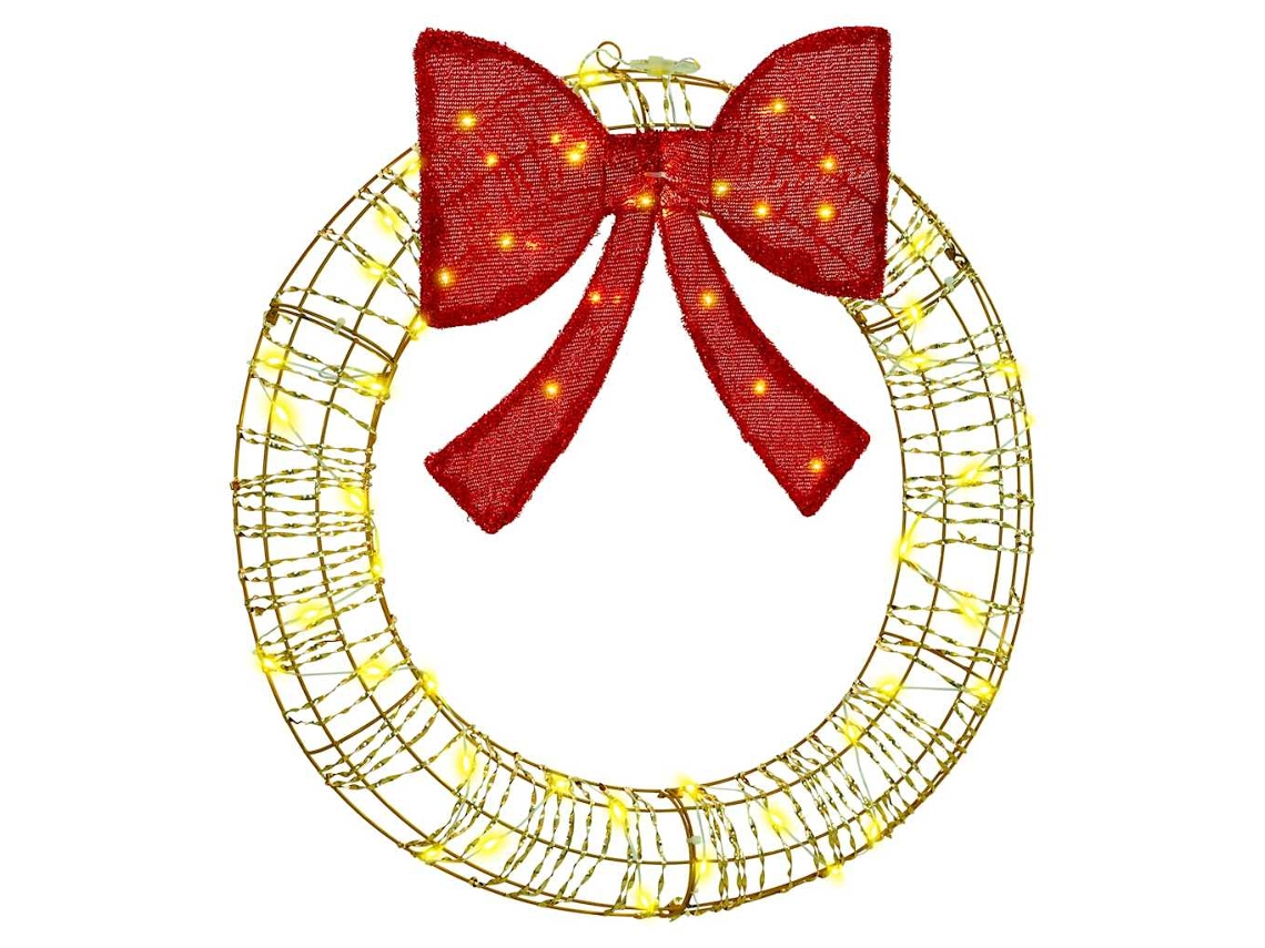 Conjunto 1 Decoração De Natal Vidaxl Branco Quente Plástico (76 X 76 X 8 Cm)