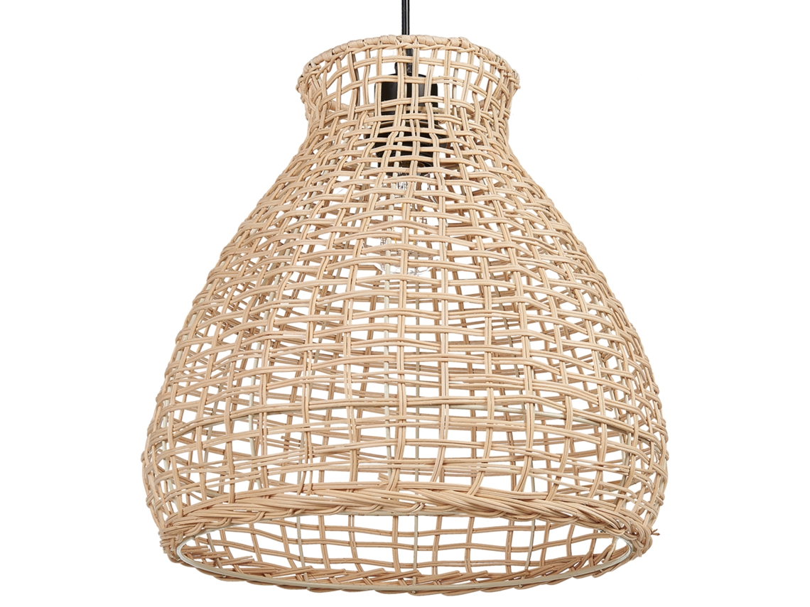 Candeeiro de teto em rattan cor natural SAKENI