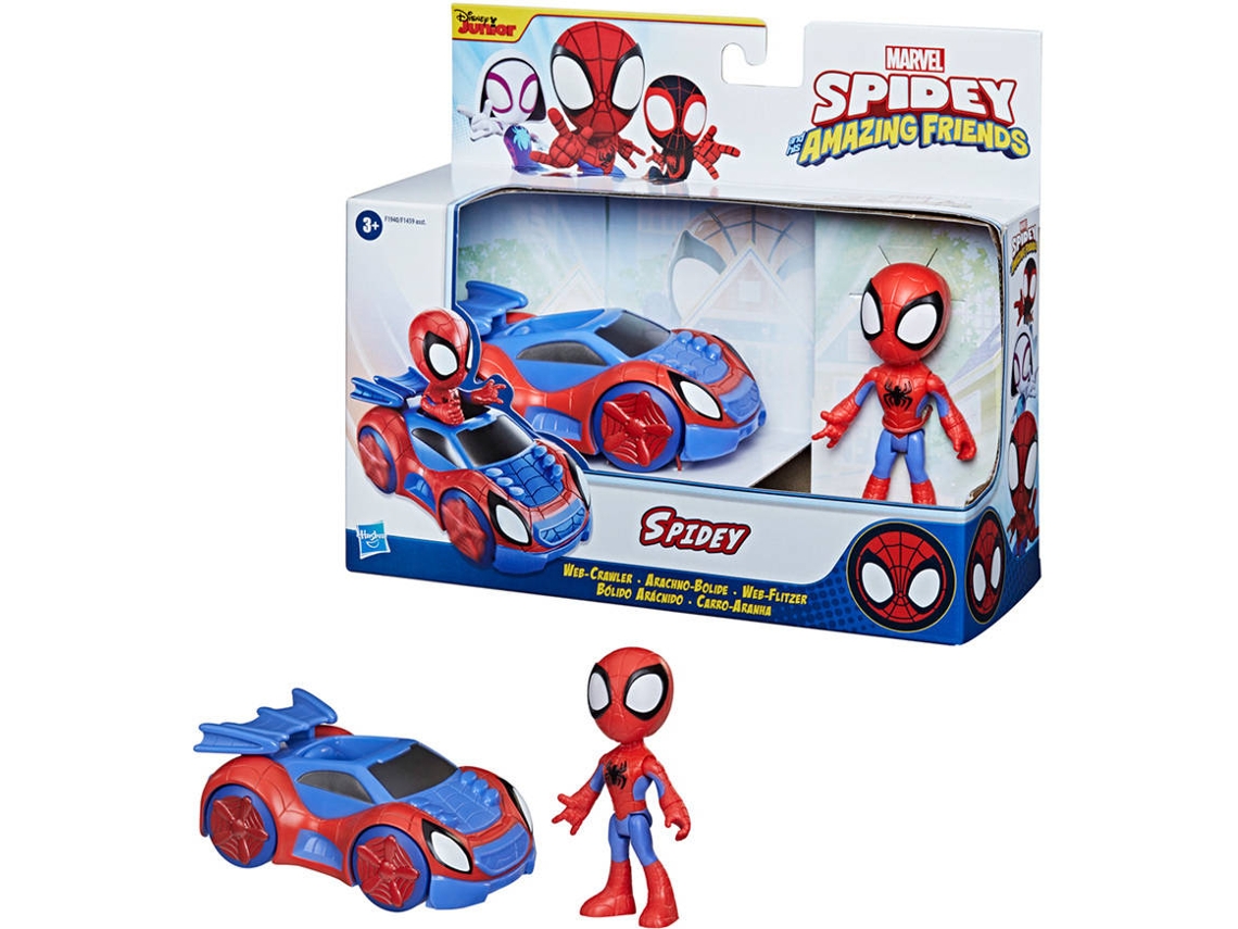 Figura de Ação MARVEL Spidey Veículo com Figura Sipdey Carro Aranha (16,5 x 8,1 x 21,6 cm)