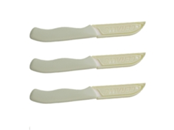 Faca de Frutas de Mão com Capa de Faca de Cerâmica 3Pcs Verde