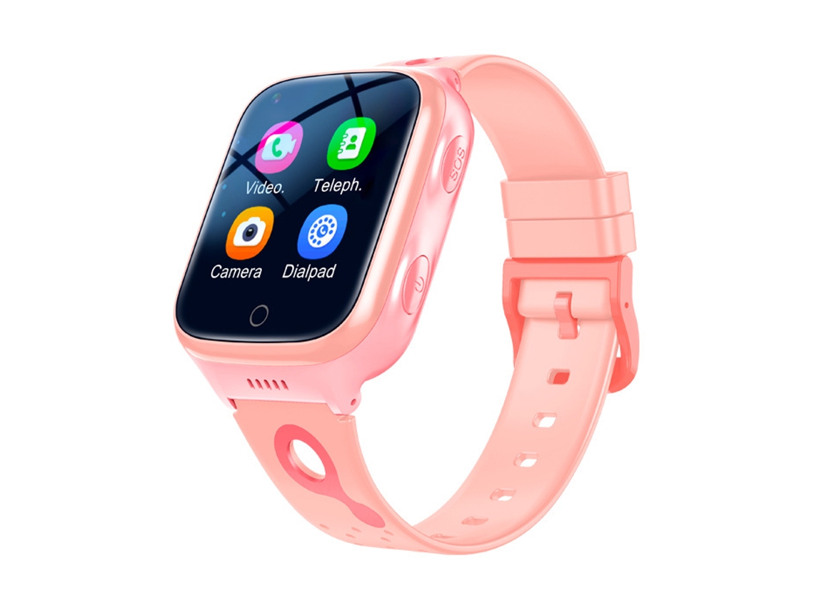 (rosa) Relógio Smart 4g Infantil Com Gps, Foto E Chamadas De Vídeo