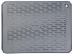 Tapete De Silicone Secagem Rápida Para Escorredor Pratos, Antiderrapante, Resistente Ao Calor, Pia Cozinha, 40 X 30 Cm, Cinza Esc -aquaforge