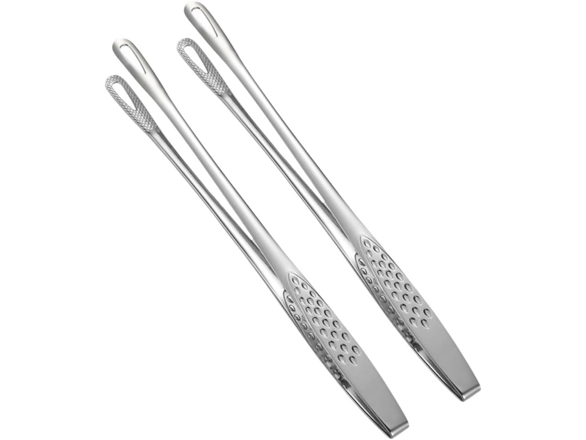 Pinça Para Alimentos, Pinça Para Churrasco Em Aço Inoxidável, Conjunto De 2 Peças, Para Cozinha E Piqueniques