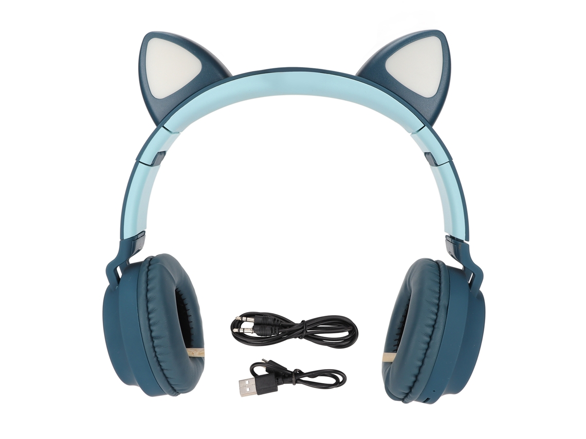 Fone de Ouvido Gamer LAXISCREED Cat Ear Bluetooth Led