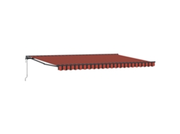 Conjunto 1 Toldo Retrátil Vidaxl Laranja Alumínio (500 × 300 Cm)