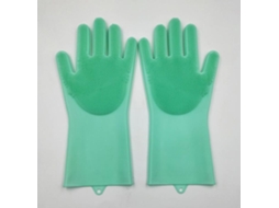 Luvas de Silicone para Lava, Louças, Luvas de Forno, Silicone Antiderrapante e Resistente Ao Calor, Luvas de Limpeza BRILVIBERA (verde, 170g)