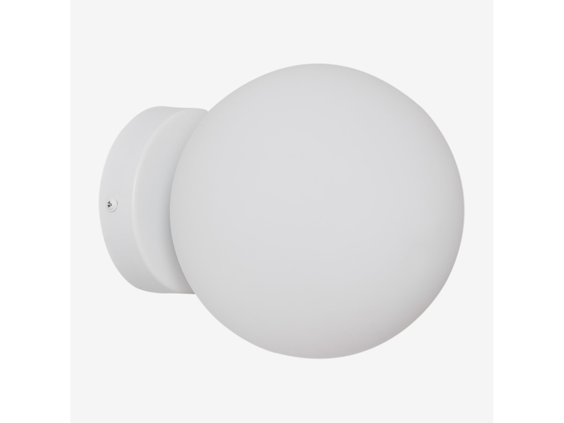 Sklum Aplique De Parede Em Aço Inoxidável Com Bola De Cristal Uvol Traditional Vidro Branco