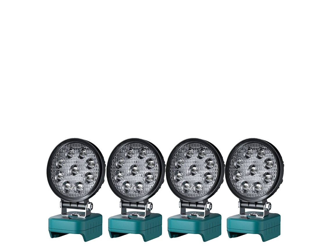 Luz De Trabalho Led De 27w, 2000 Lumens, Compatível Com Várias Baterias,4pcs Work Light Oem