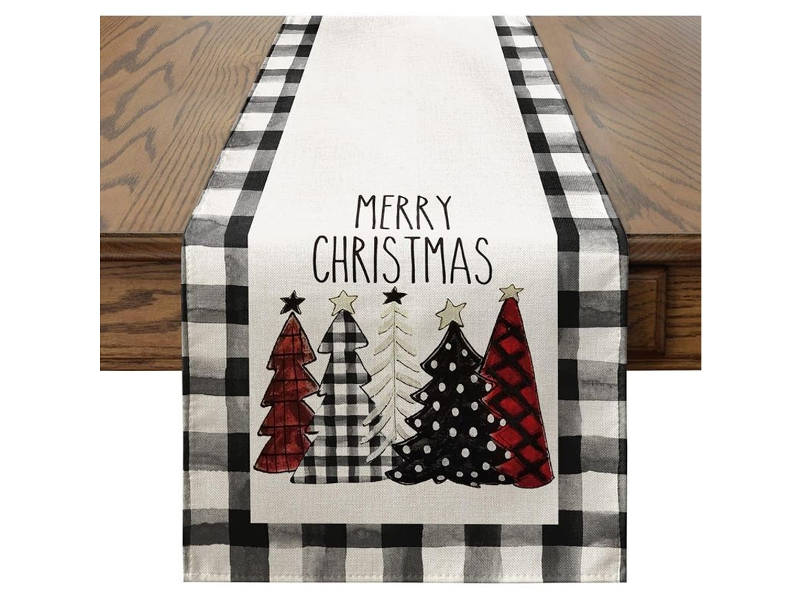 Toalha de Mesa Natal Nova Line, Búfalo de Água, 14x72in | S/MARCA
